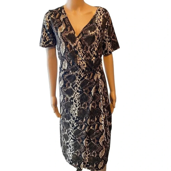 One Clothing Snake Skin Print Stretchy Comfortable Dress Women Size L - Picture 1 of 6